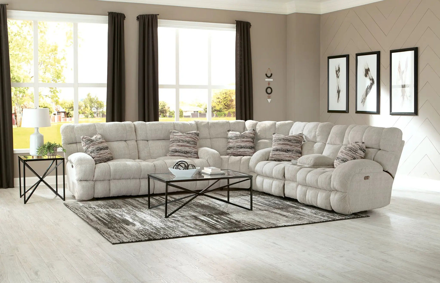 Ashland - Reclining Sectional With 4 Lay Flat Reclining Seats by Unique Piece Furniture