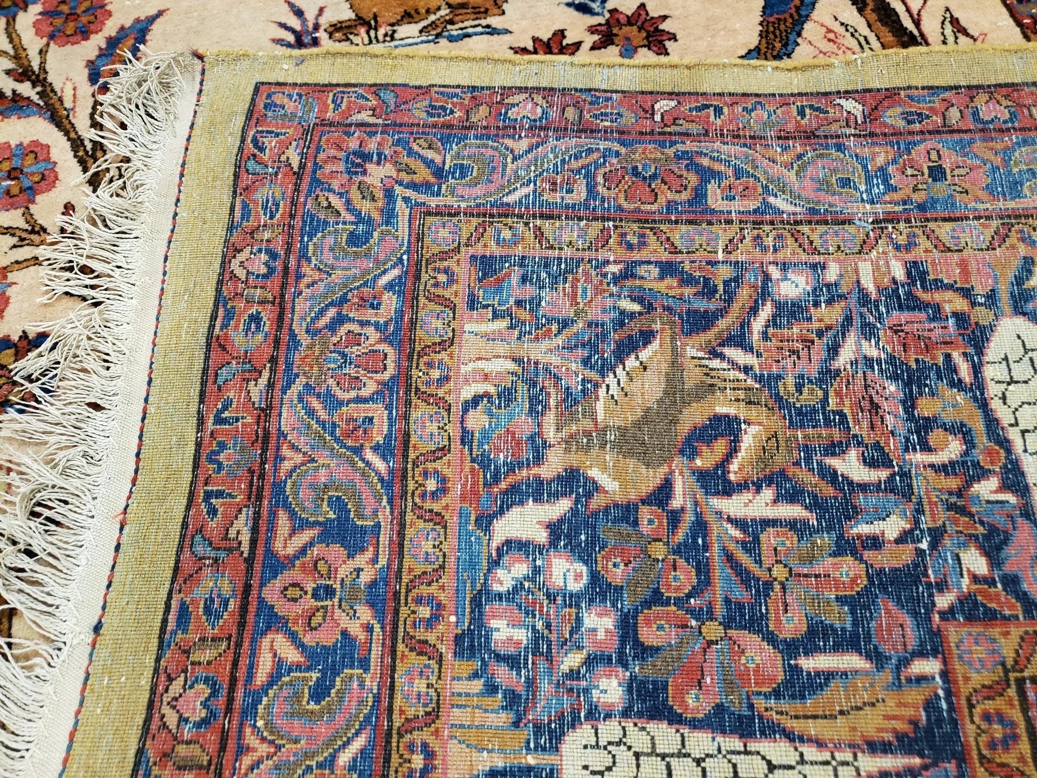 Antique Persian Kashan Tree of Life Rug 10x13 by Jewel Rugs