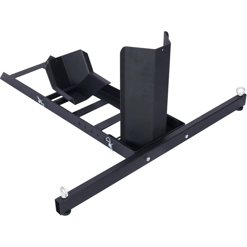 Heavy Duty Adjustable Motorcycle Stand / Wheel Chock 1800 Lb Capacity - Black by HouseOfZazla