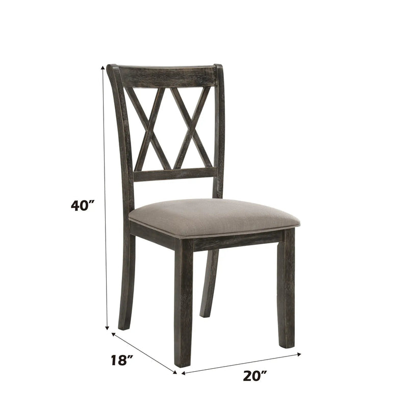 Claudia II - Weathered 7 Pieces Dining Room Set - Gray by Unique Piece Furniture
