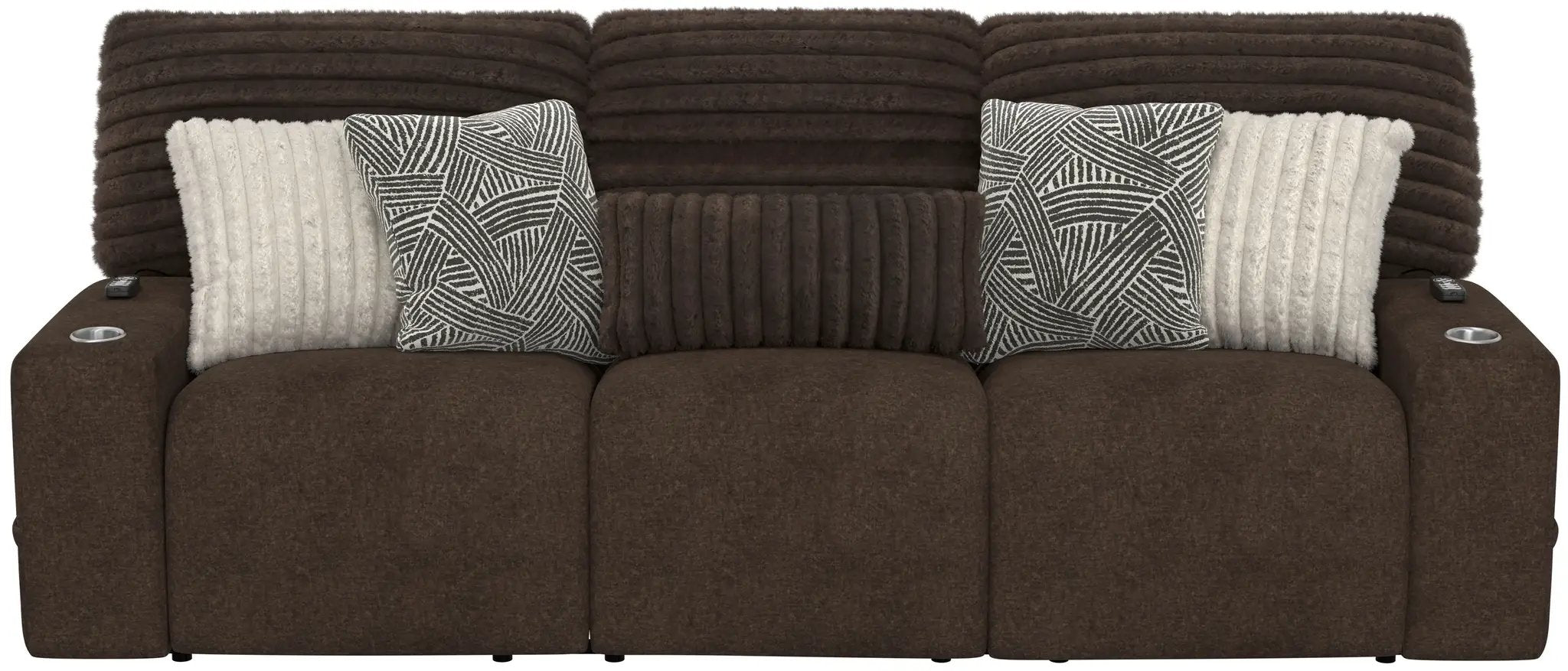 Zen - Power Reclining Sofa With CR3 Heat/Massage/Zero Gravity - Chocolate by Unique Piece Furniture