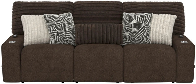 Zen - Power Reclining Sofa With CR3 Heat/Massage/Zero Gravity - Chocolate by Unique Piece Furniture