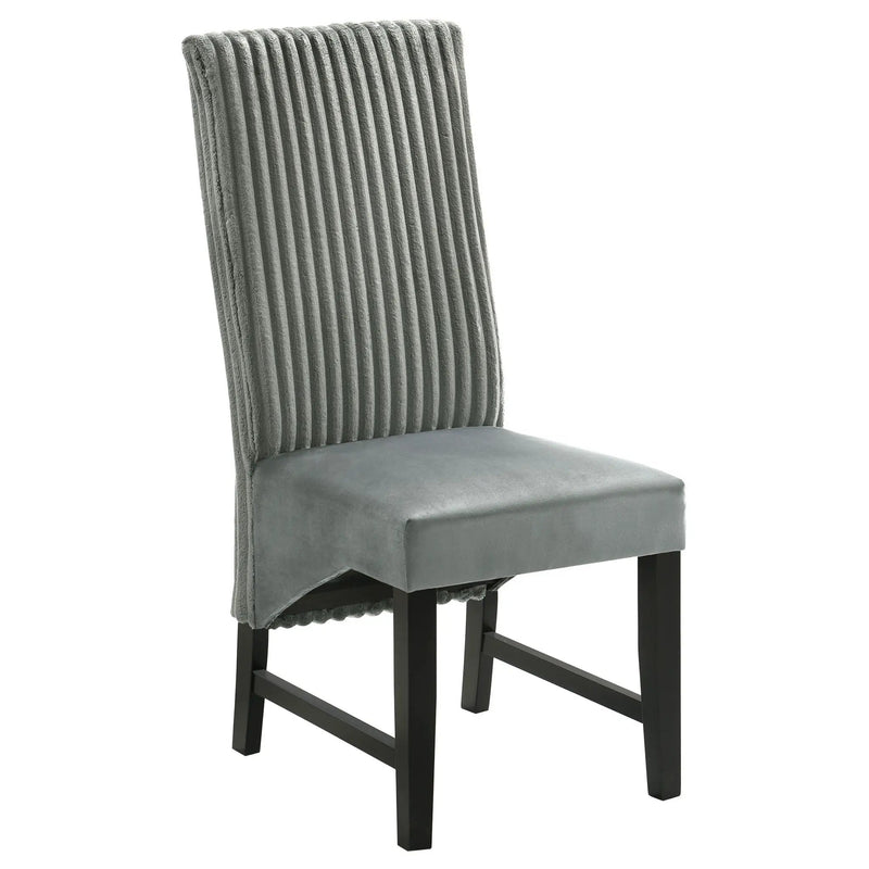 Barrand Upholstered Dining Side Chair Grey (Set of 2) by Unique Piece Furniture