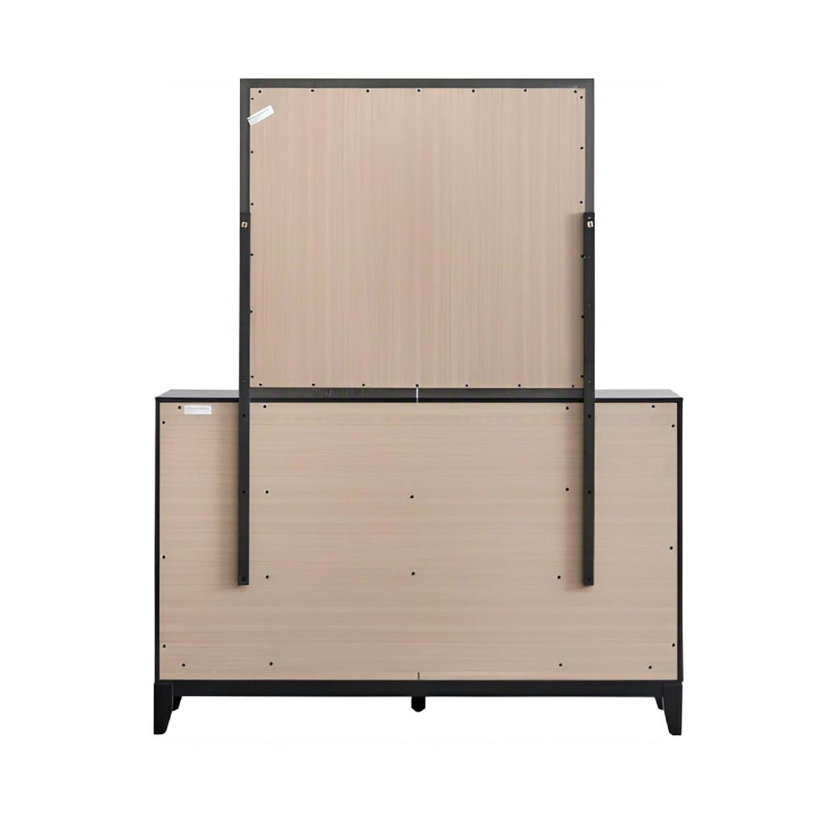 Dresser With 6 Drawers with Laminate Wood Grain Pattern - Dark Gray or White, photo 8 of 14