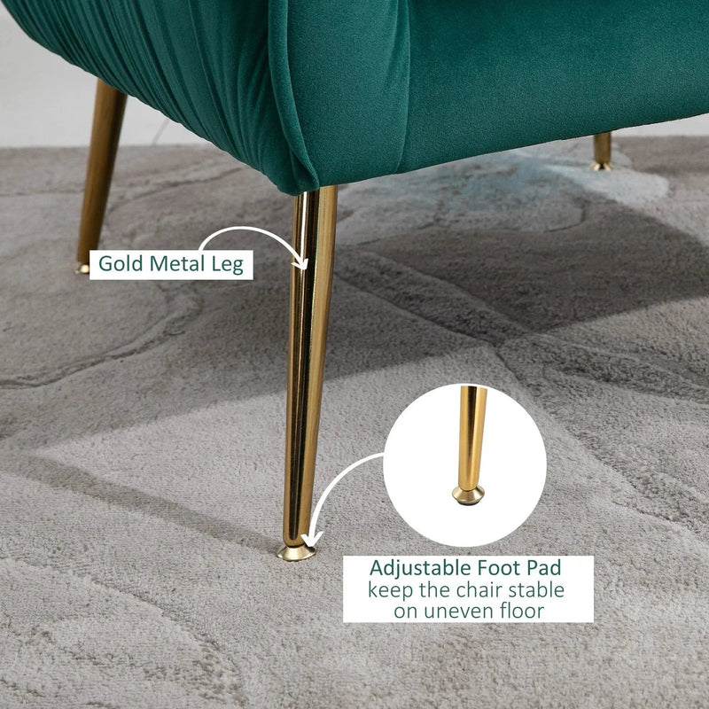 Accent Chair - Luxury Velvet Blue by House Of Avana