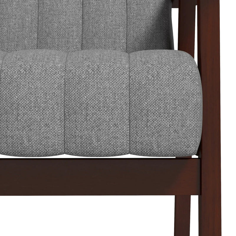 Accent Chair - Tufted Grey Wooden by House Of Avana