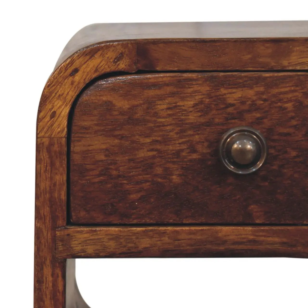 Mini California Curved Nightstand Wth Lower Slot by Unique Piece Furniture