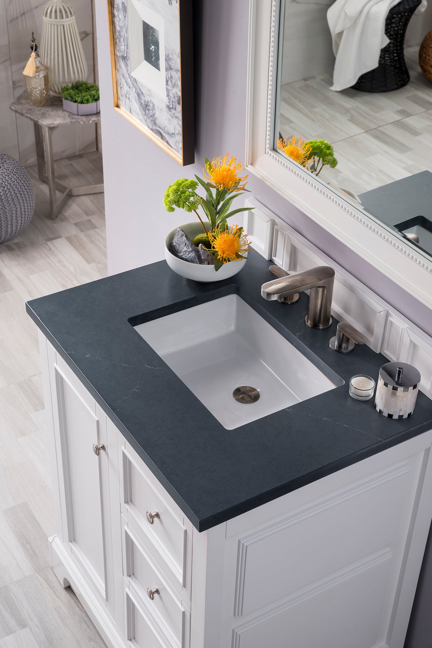 James Martin De Soto 30" Single Bathroom Vanity, Bright White, view 32