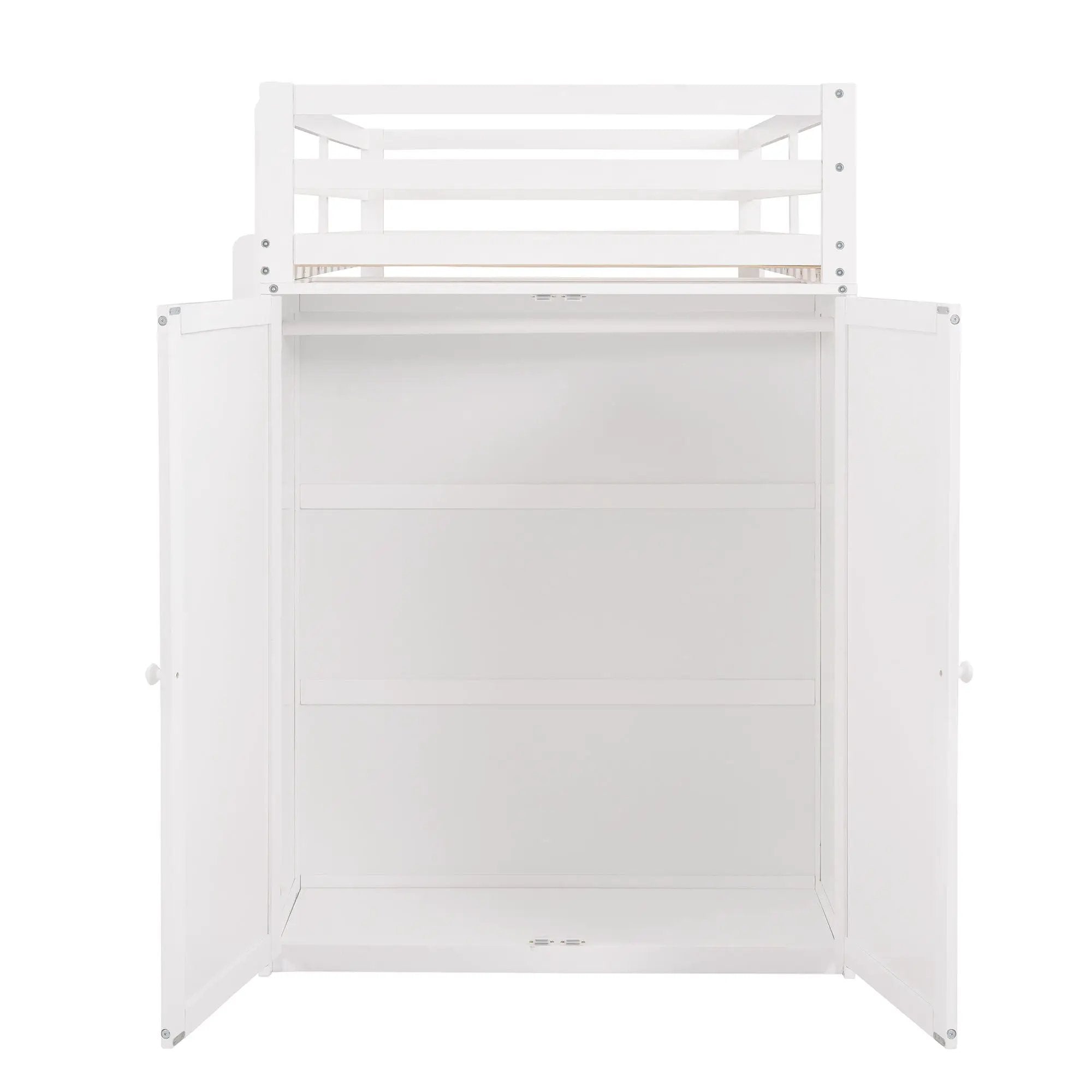 Loft Bed With Drawers, Desk, And Wardrobe