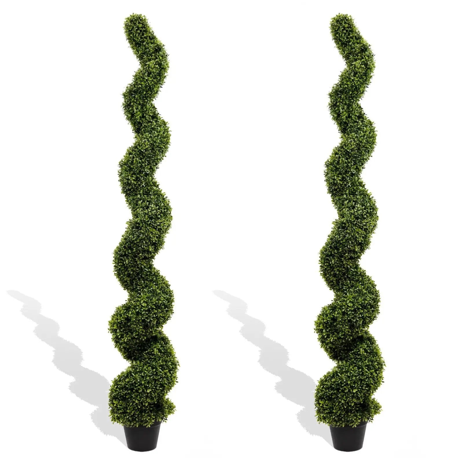 Artificial Outdoor UV Resistant Plastic Boxwood Topiary Spiral Tree by Unique Piece Furniture