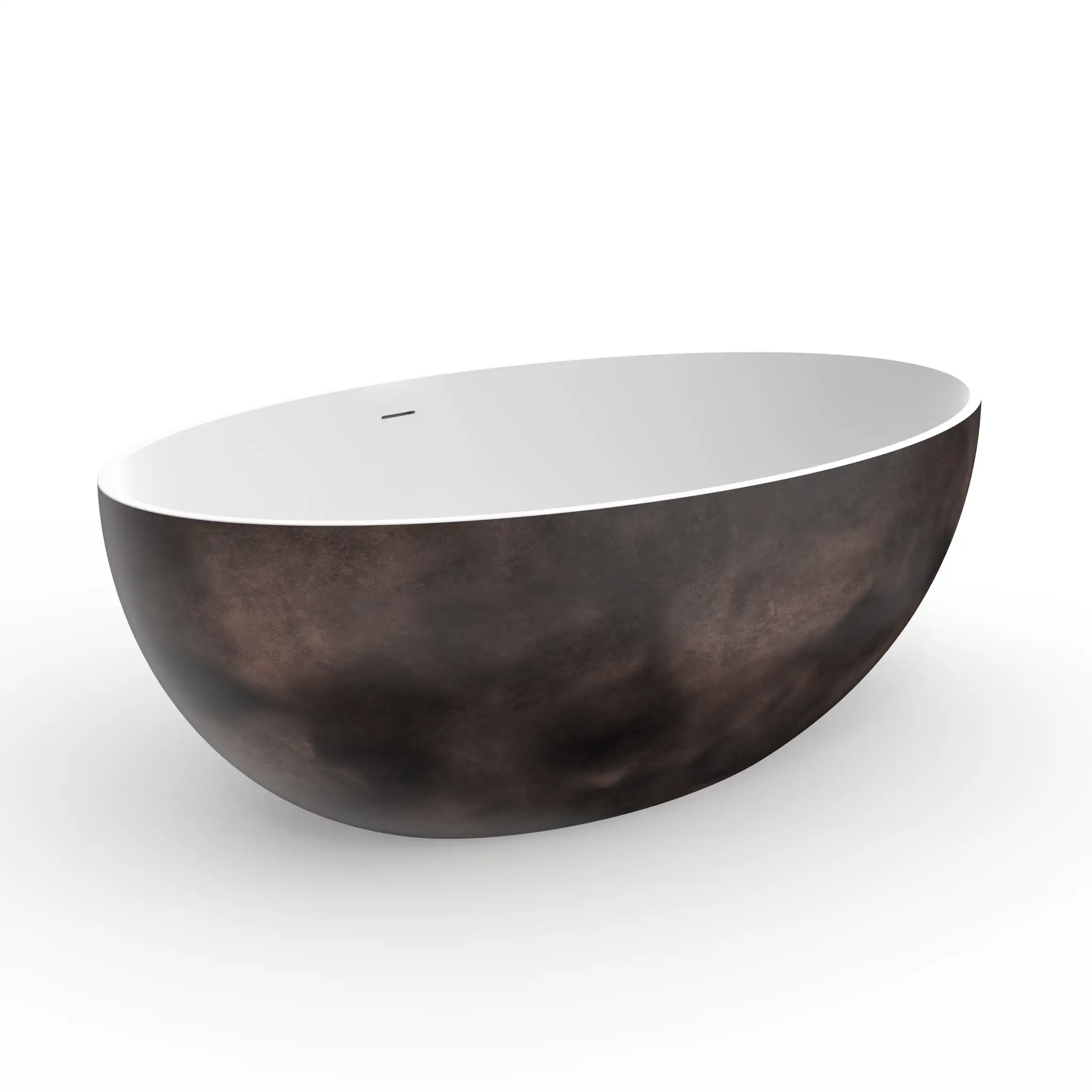 67 Inch Freestanding Solid Surface Soaking Bathtub by HouseOfZazla