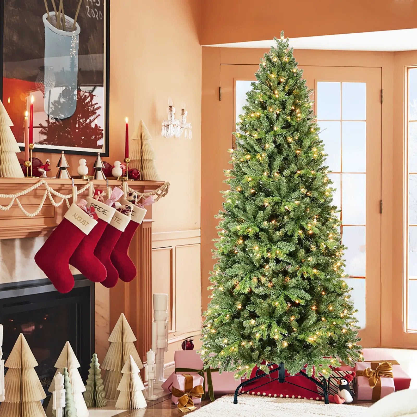 9FT Christmas Tree with 2435 Tips and 700 Warm Lights by HouseOfZazla