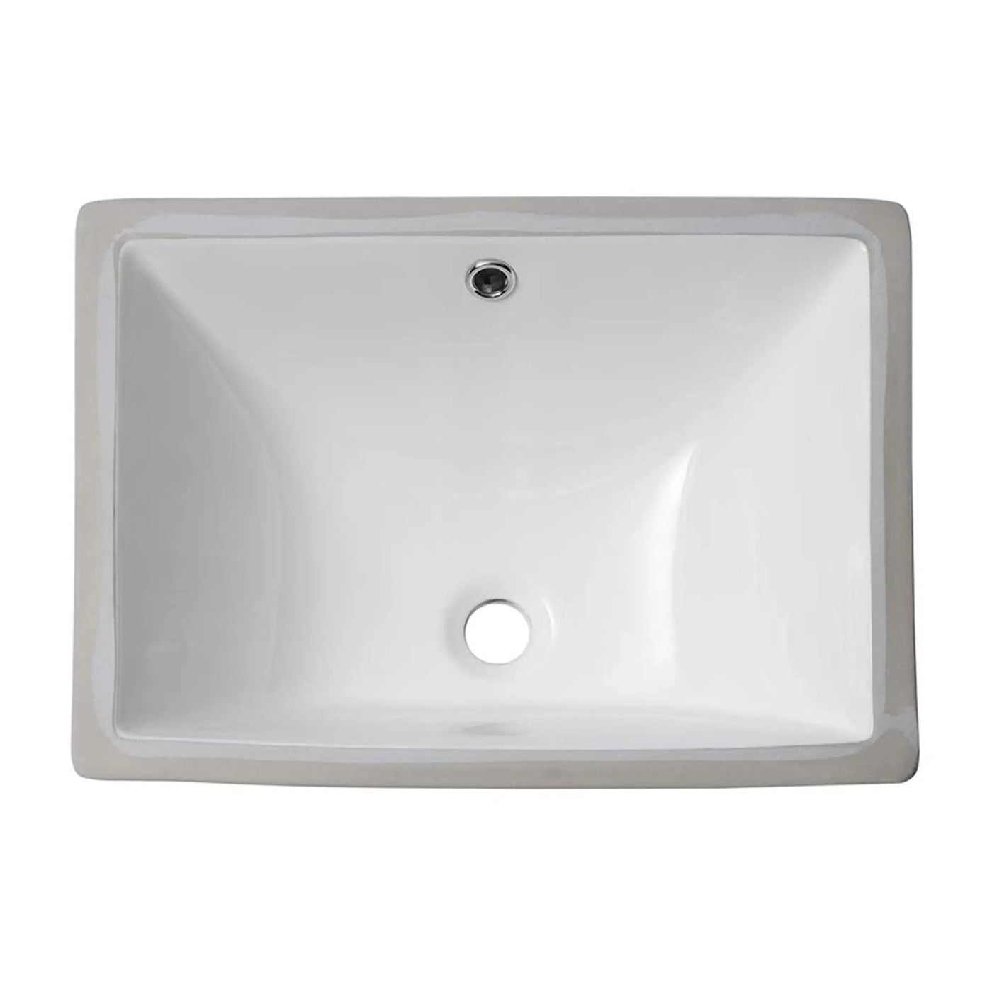 European Style Ceramic Rectangular Undermount Bathroom Sink With Overflow by HouseOfZazla