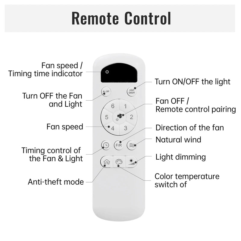 Modern Ceiling Fan With 22W Led Light, 3 ABS Fan Blades Dc Motor Ceiling Fan For Bedroom Living Room by HouseOfZazla