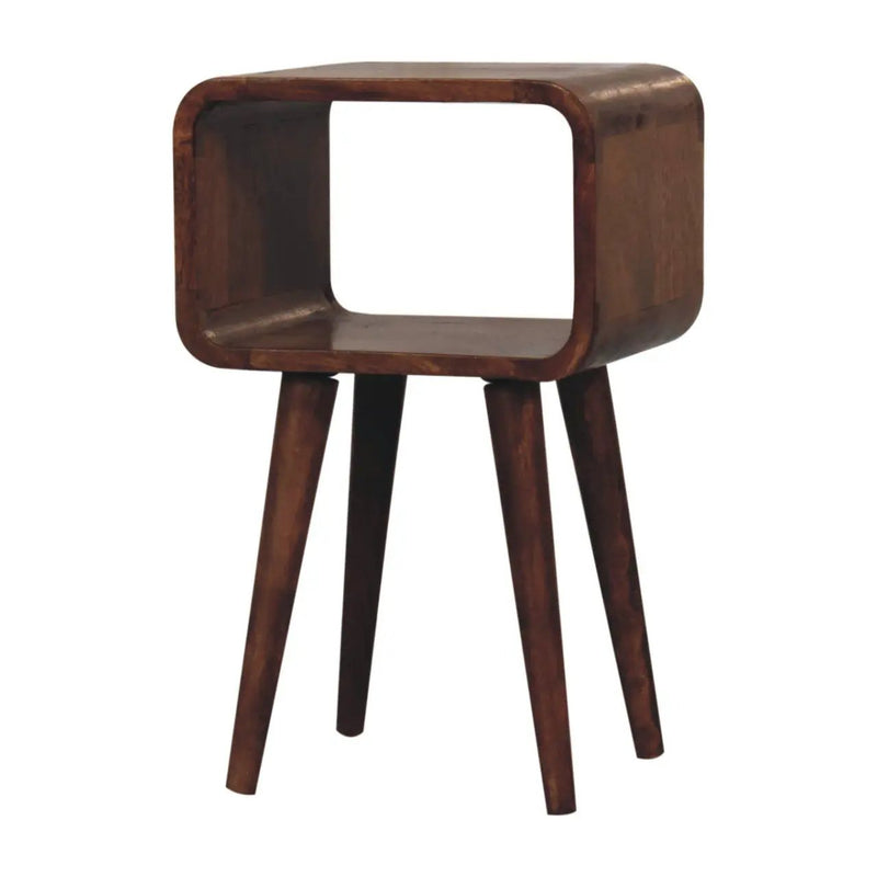 Minimalist Open Curved Nightstand by Unique Piece Furniture