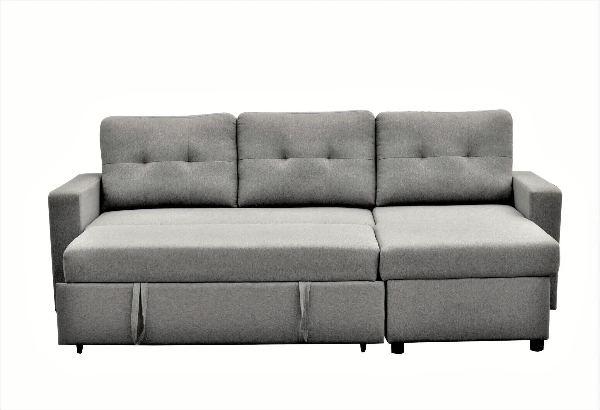 Convertible L Shaped Sectional Sleeper Sofa Bed, Saving Pull Out Couch by HouseOfZazla