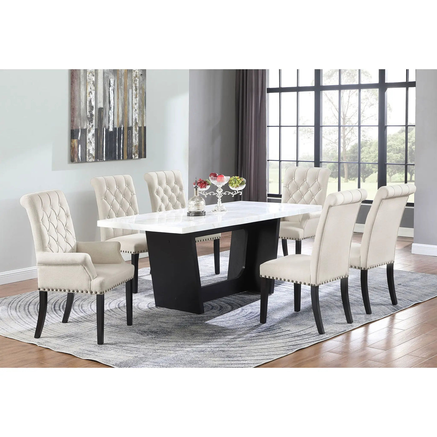 Tufted Rolled Backrest Side Chairs (Set of 2) by HouseOfZazla