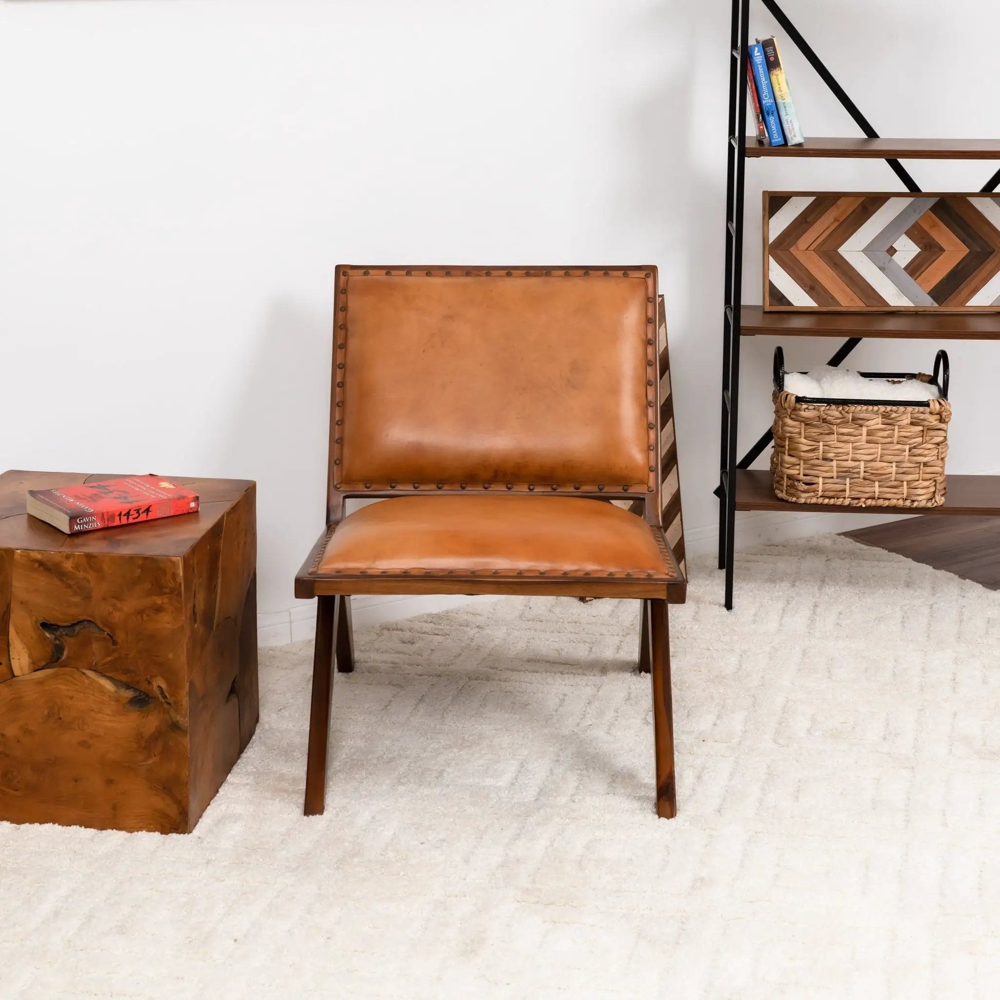 Colin - Lounge Chair - Brown / Tan by HouseOfZazla