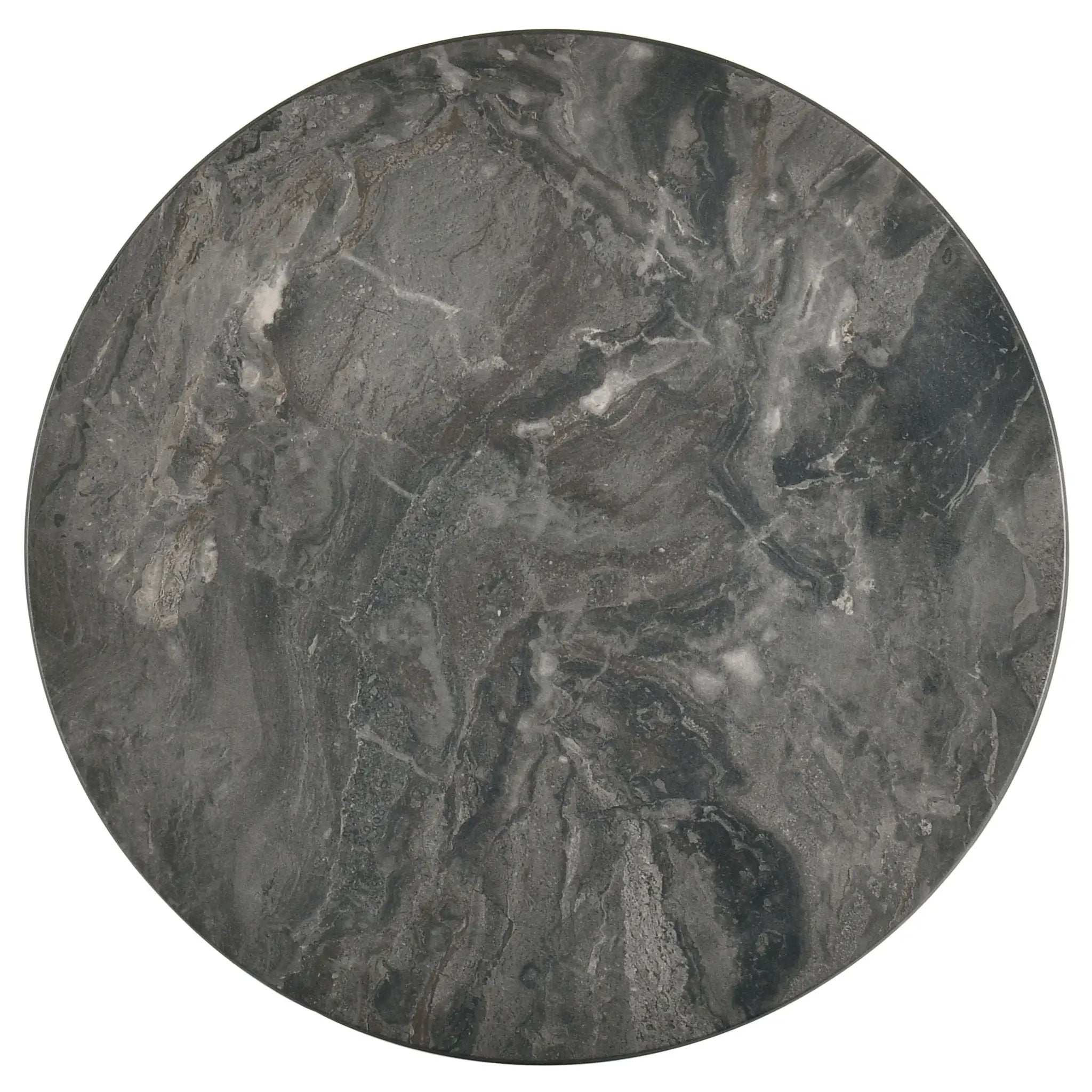 Bradley Round SmartTop End Side Table Smokey Grey and Brown by Unique Piece Furniture