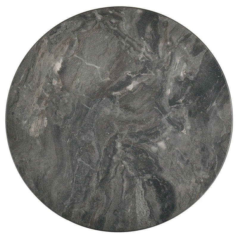 Bradley Round SmartTop End Side Table Smokey Grey and Brown by Unique Piece Furniture