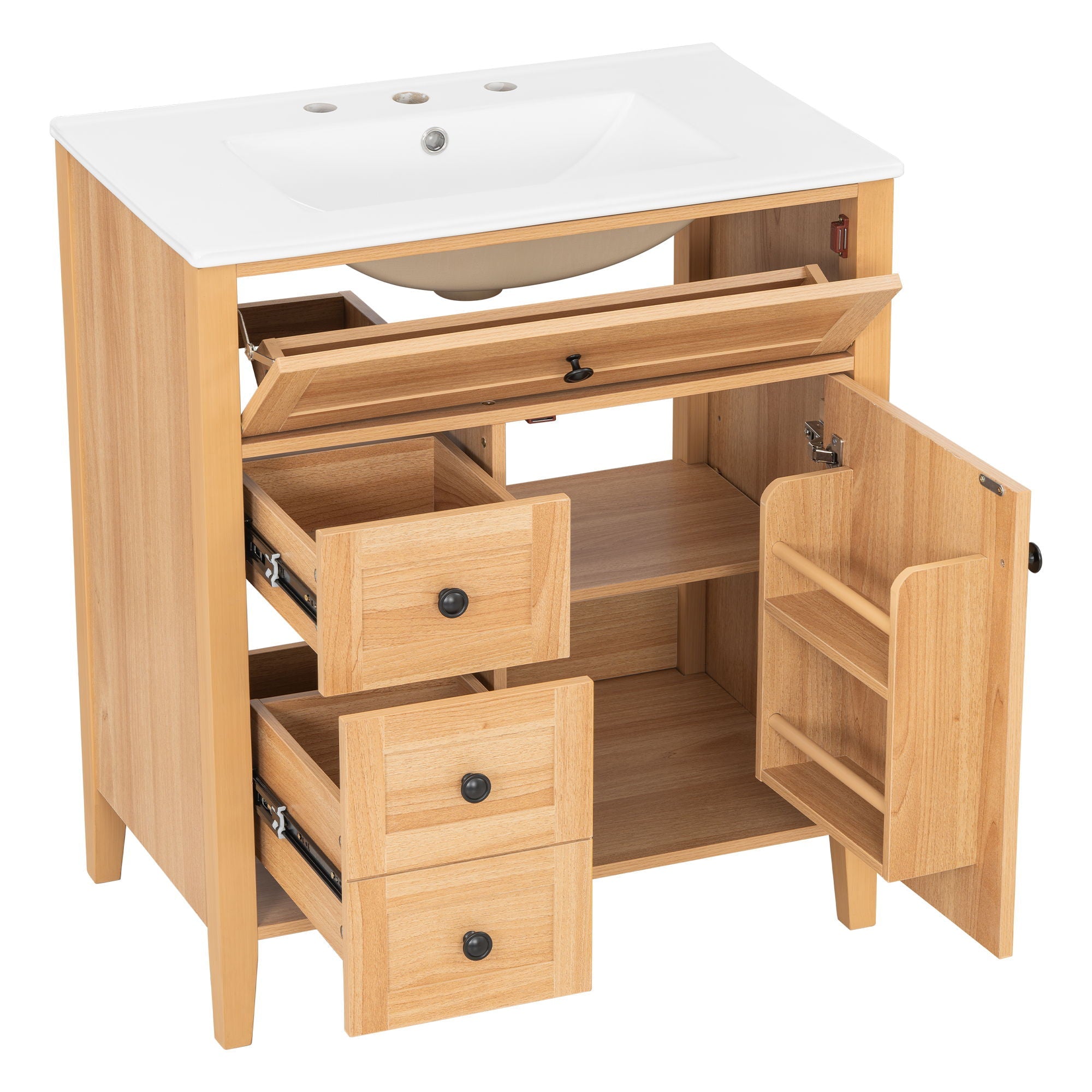 Bathroom Vanity With Sink, Soft Closing Cabinet by HouseOfZazla