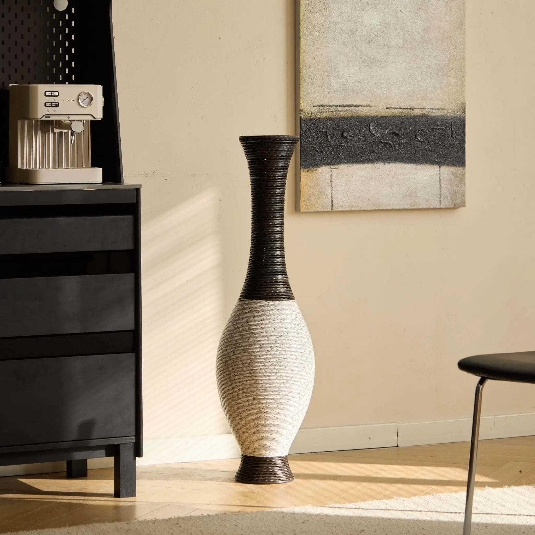 Tall Designer Floor Vase With Elegant 2 Tone by Unique Piece Furniture