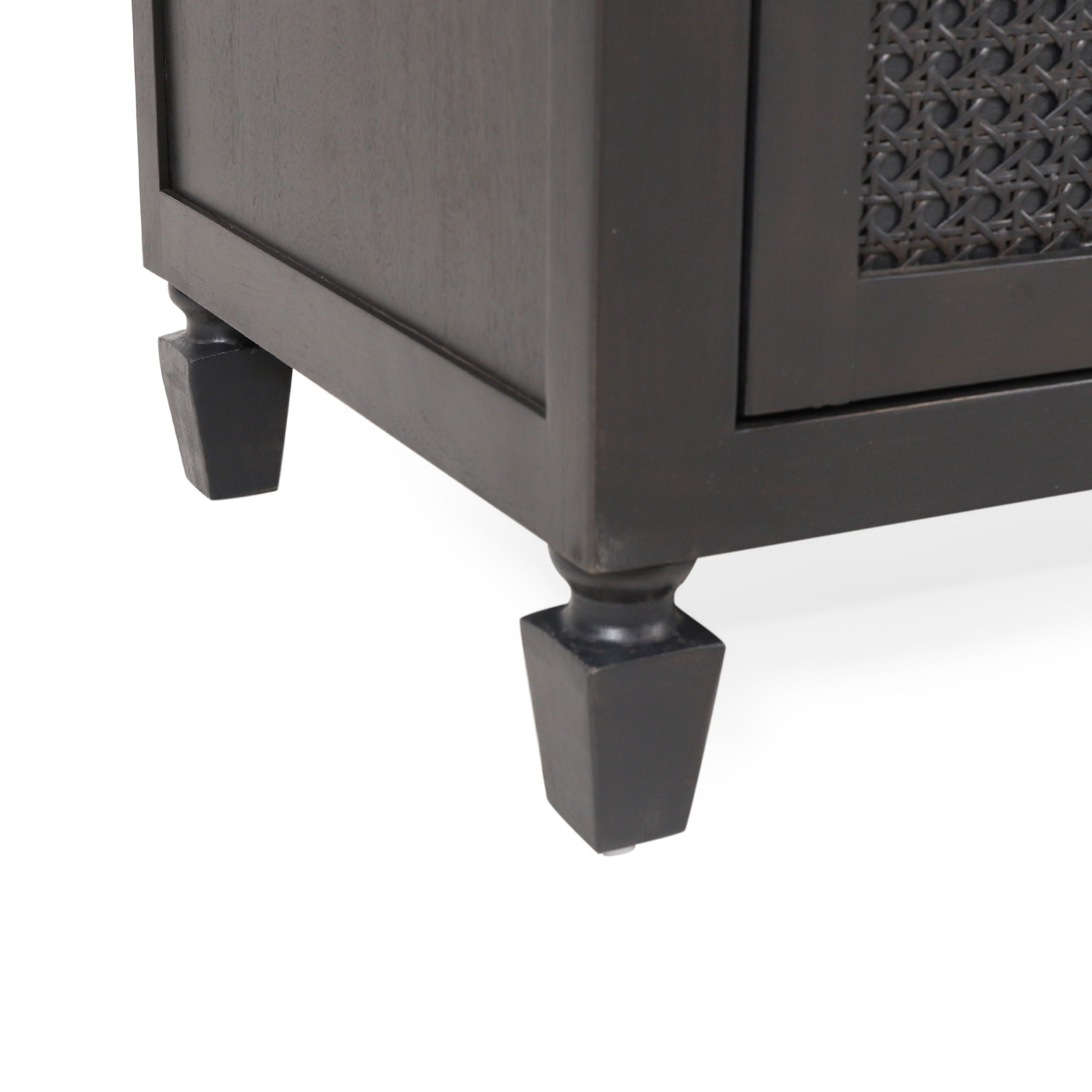 Newell Cane 3 Drawer Dresser - Dark Gray by HouseOfZazla