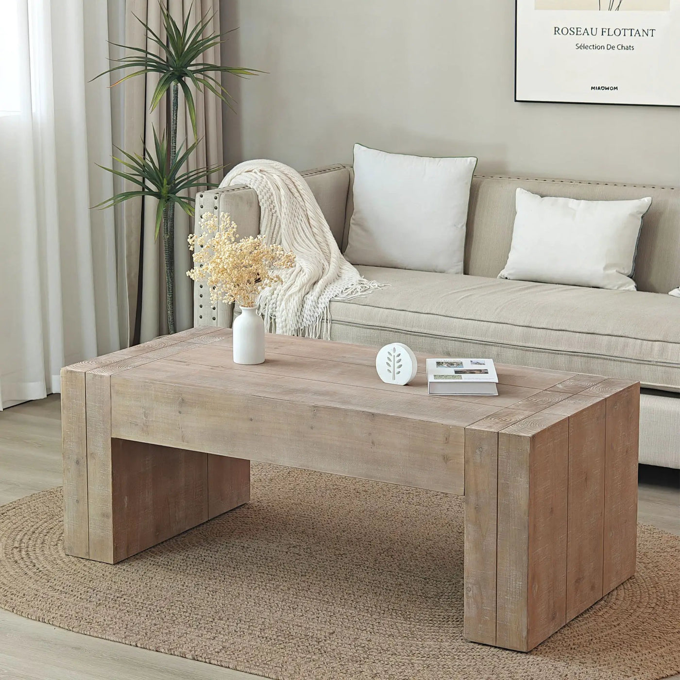 Minimalist Rectangular Center Table For Living Room by HouseOfZazla