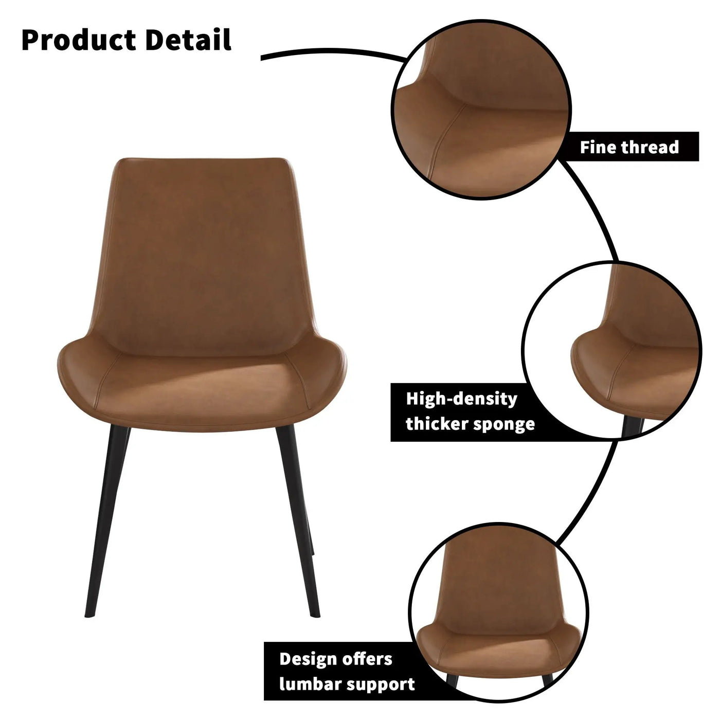 Modern Dining Chair Living Room Metal Leg Dining Chair (Set of 2) by HouseOfZazla
