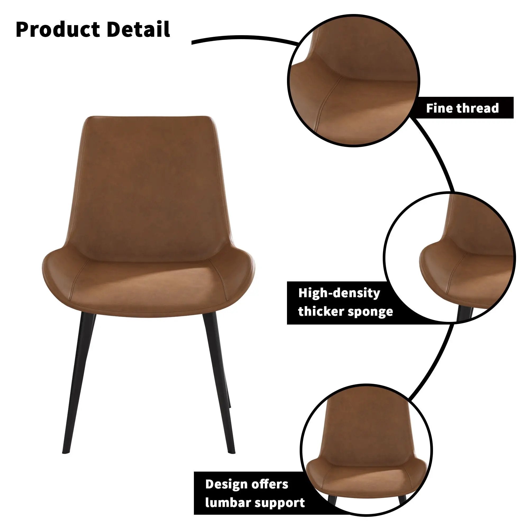 Modern Dining Chair Living Room Metal Leg Dining Chair (Set of 2) by HouseOfZazla