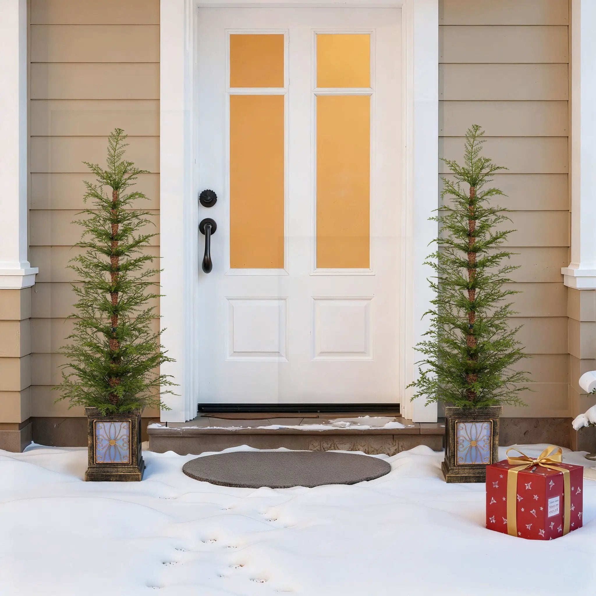 4Ft Pre Lit Artificial Christmas 2 Piece Set - Green by HouseOfZazla