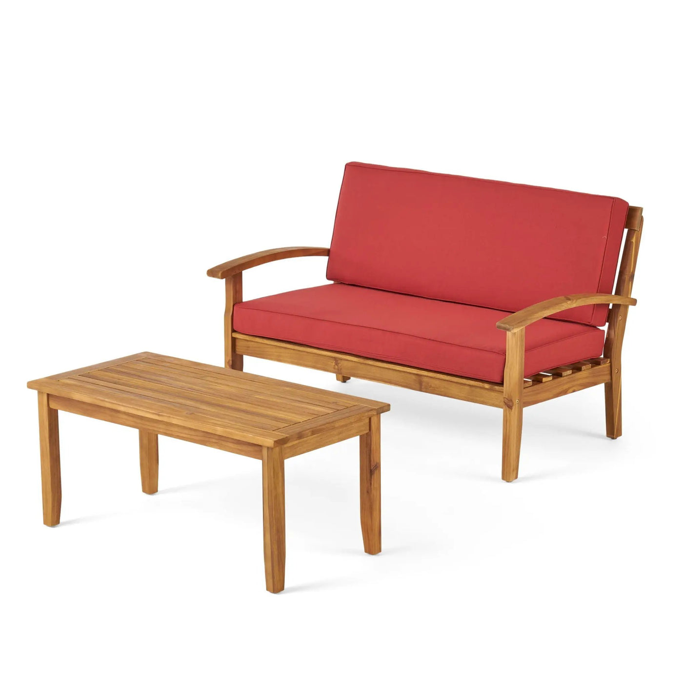 Outdoor Chat Set With Coffee Table and Loveseat by HouseOfZazla