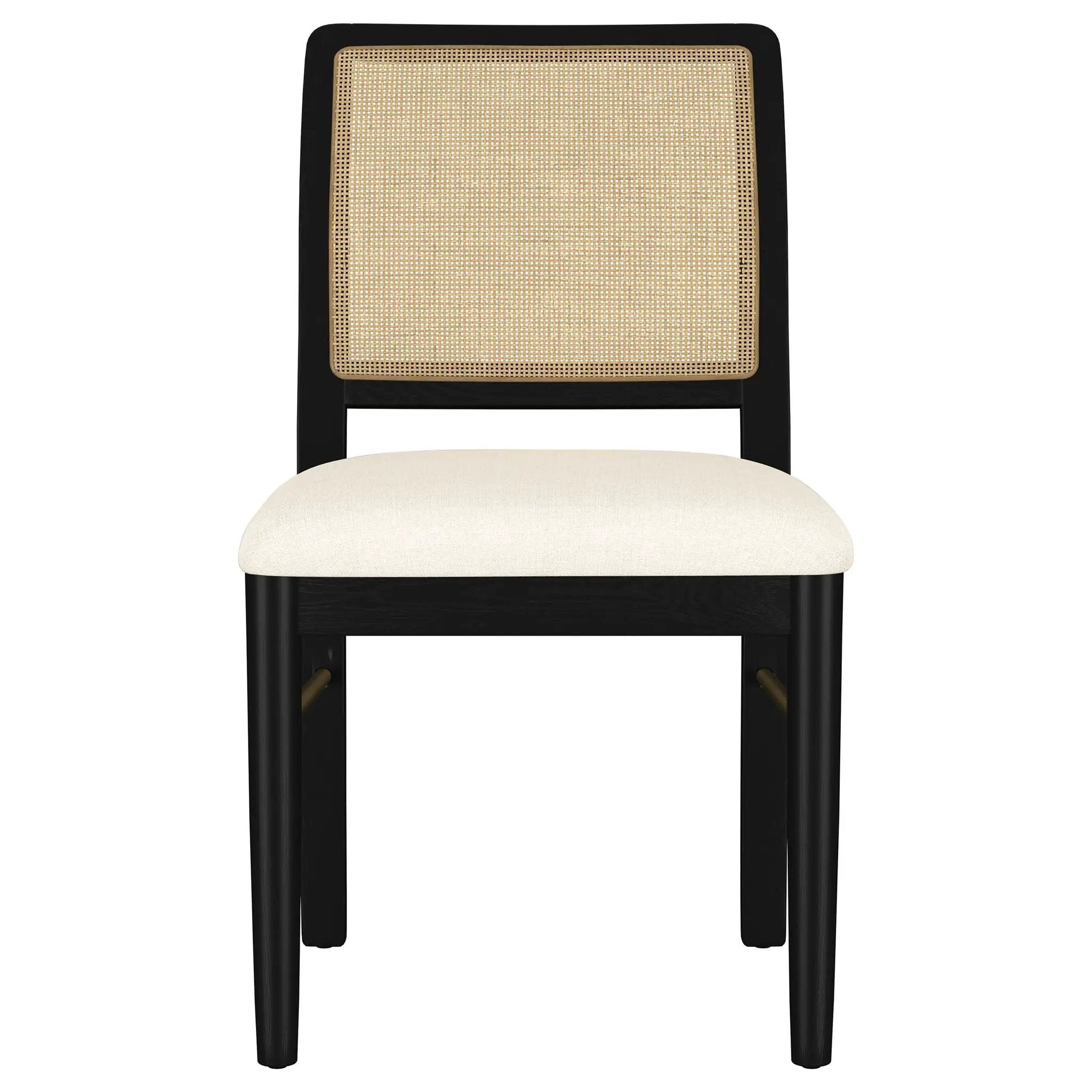 Arini Rattan Cane Dining Side Chair Black (Set of 2) by Unique Piece Furniture