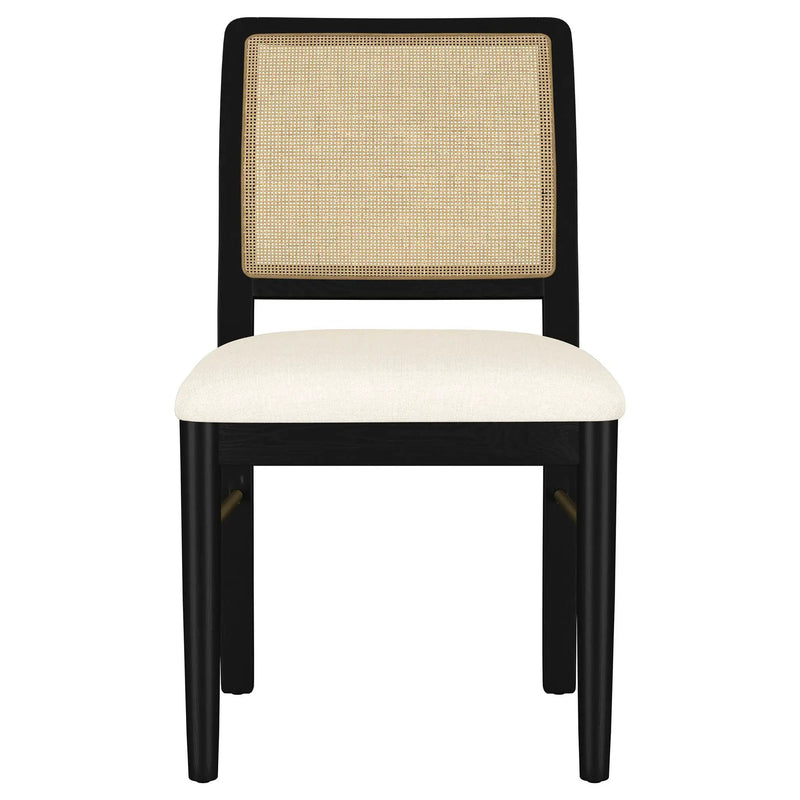 Arini Rattan Cane Dining Side Chair Black (Set of 2) by Unique Piece Furniture