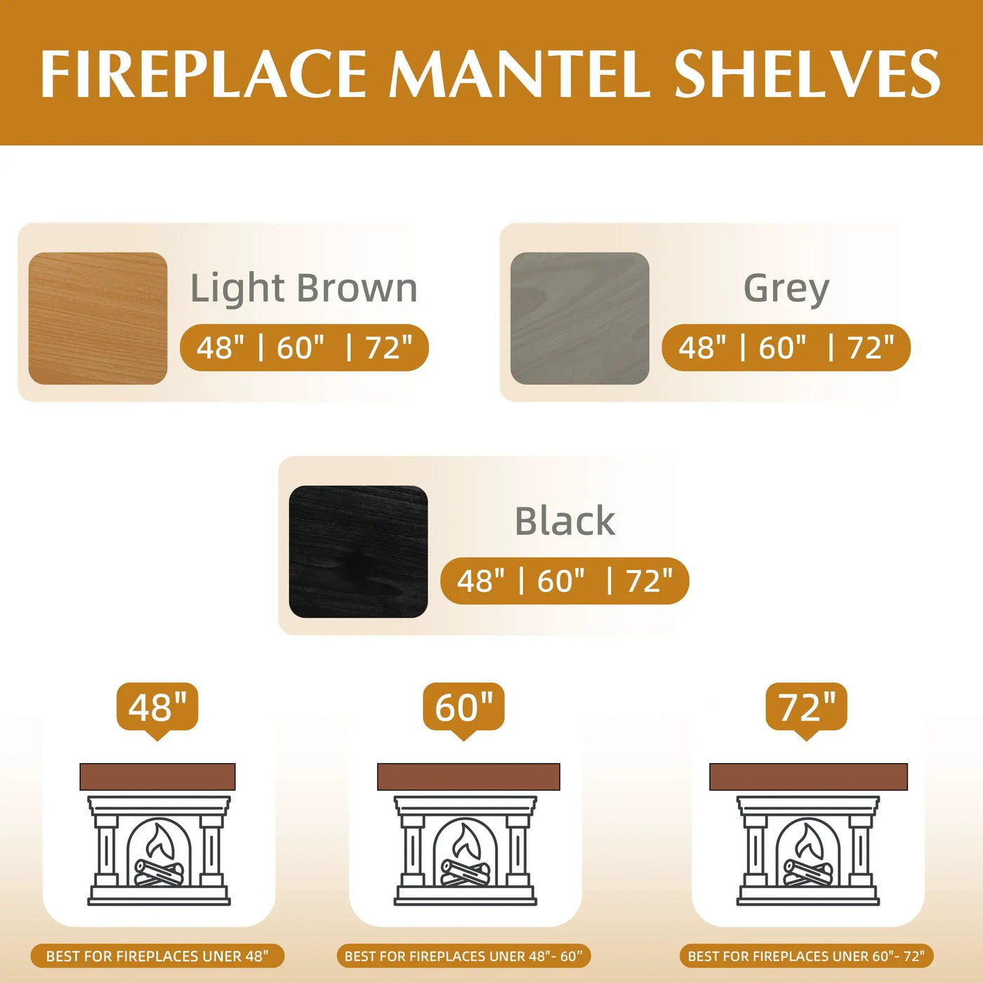 Fireplace Mantel Floating Shelf For Home Decor by HouseOfZazla
