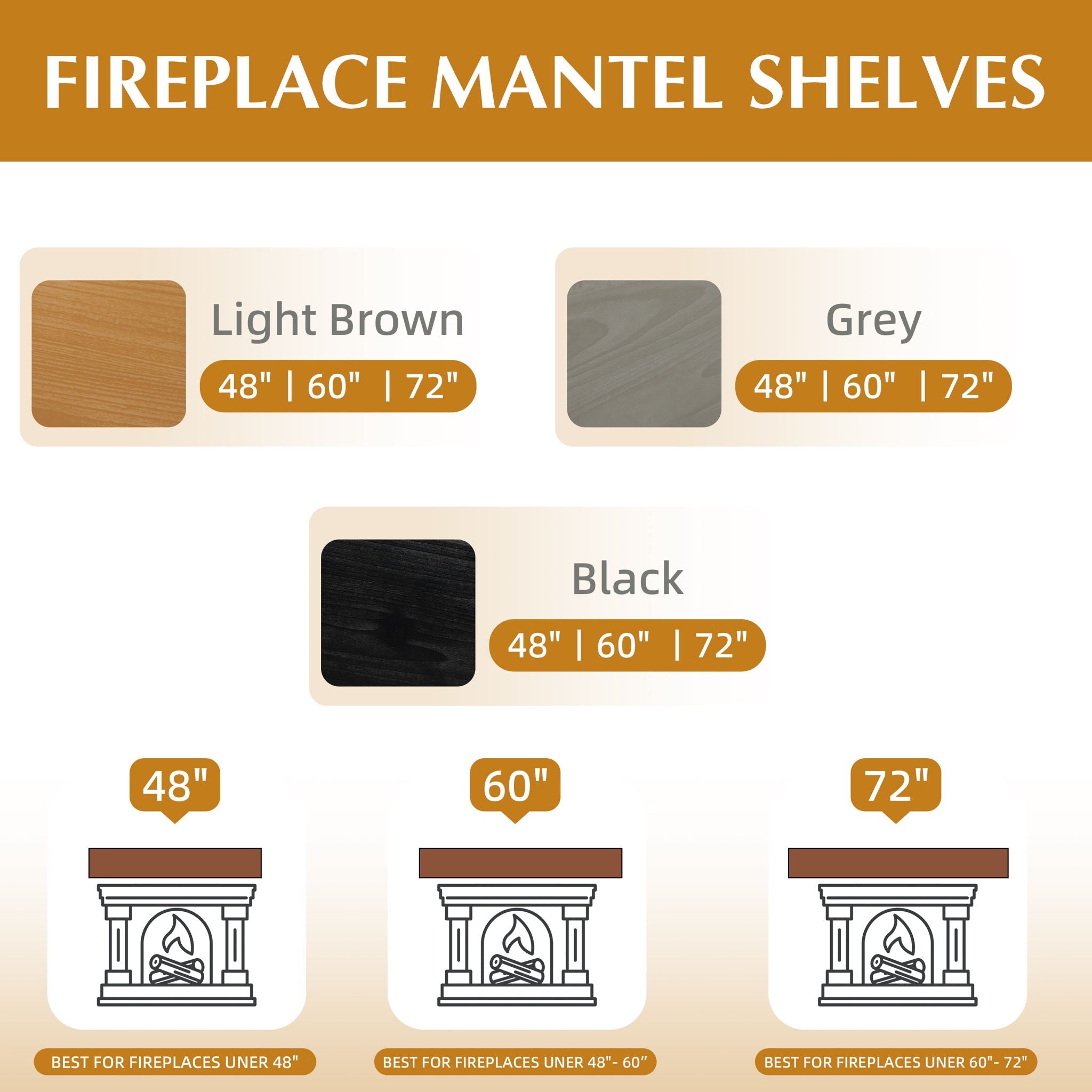 Fireplace Mantel Floating Shelf For Home Decor by HouseOfZazla