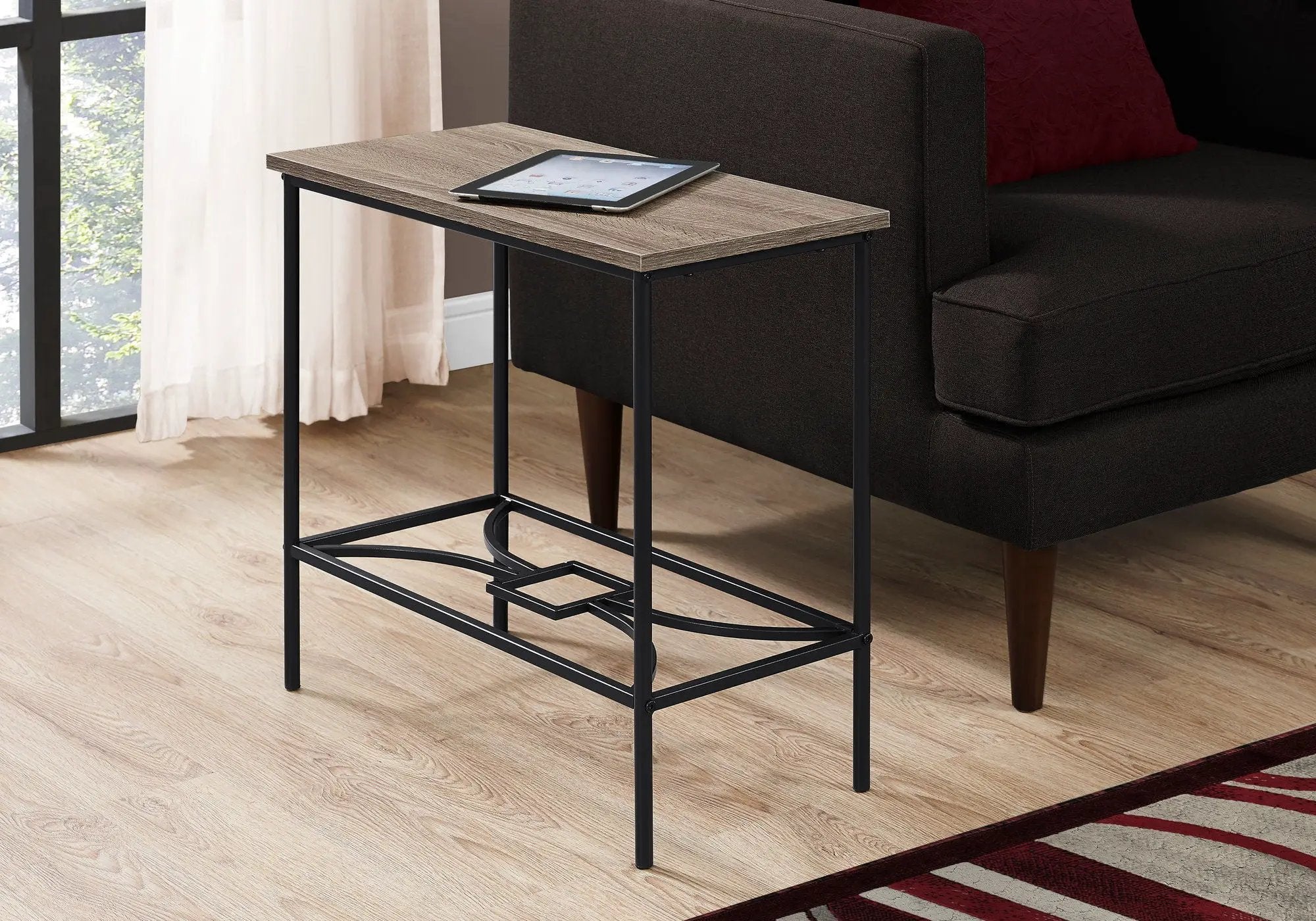 Accent Side Table, Narrow, Small, 2 Tier, Elegant Design by HouseOfZazla