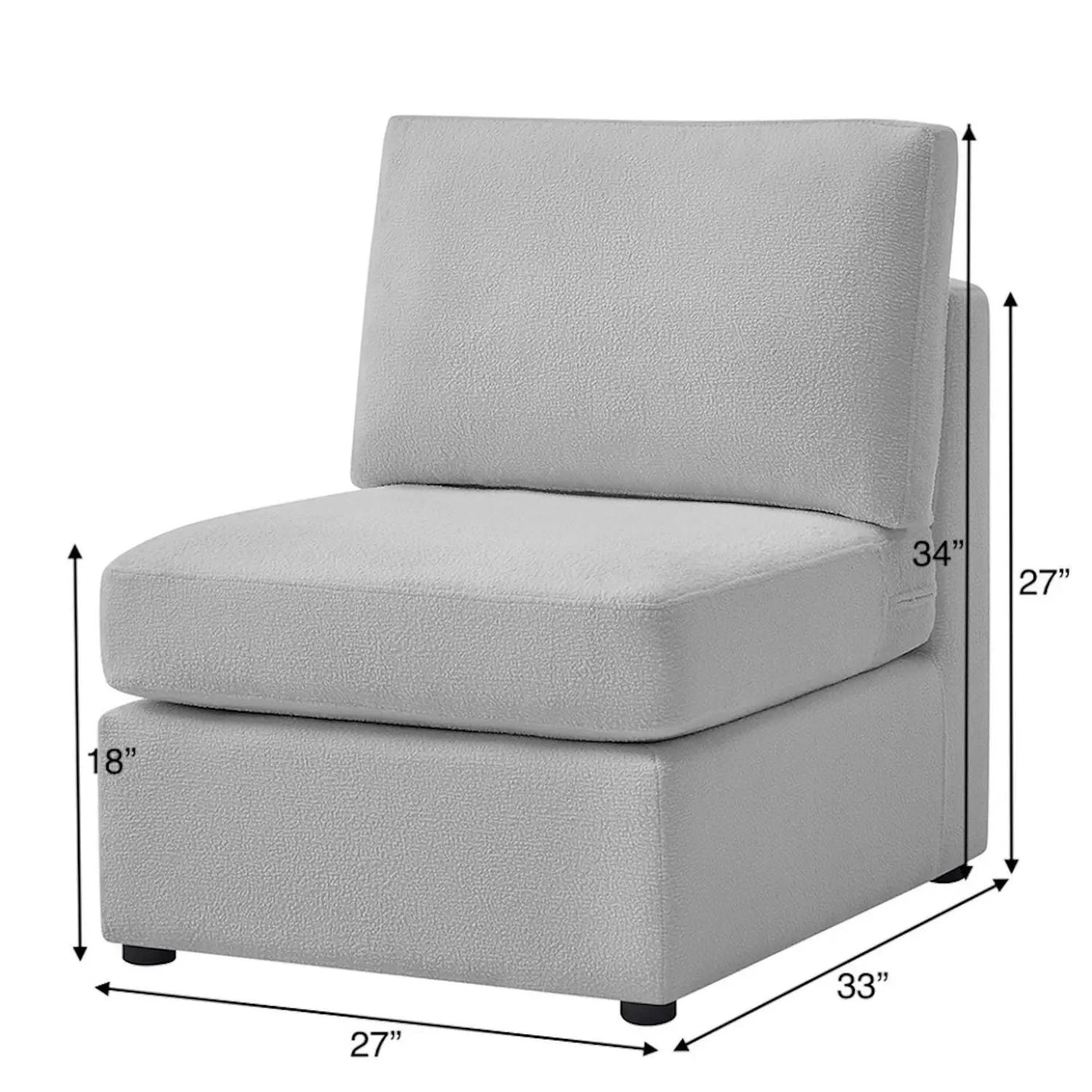 Chauncy - Armless Slipper Chair by HouseOfZazla