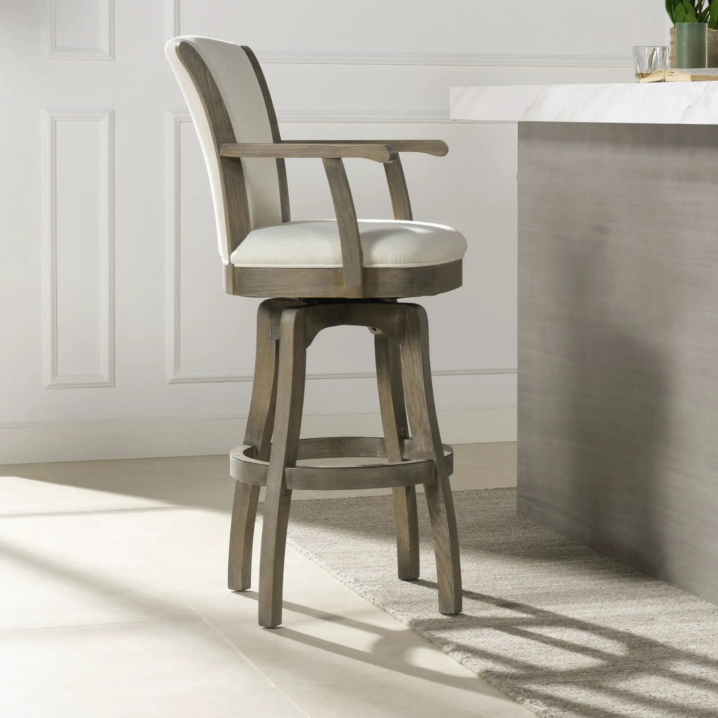 Williams - Swivel Bar Stool With Armrests by HouseOfZazla