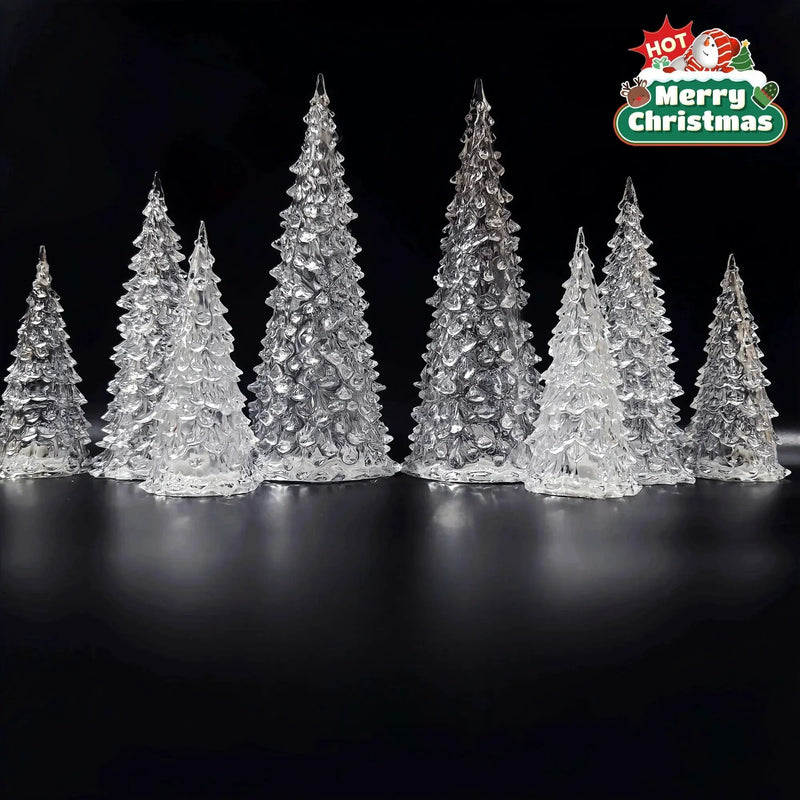 Acrylic Christmas Decor Set of 3 with String Lights by House Of Avana