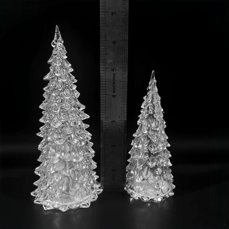 Acrylic Christmas Decor Set of 3 with String Lights by House Of Avana
