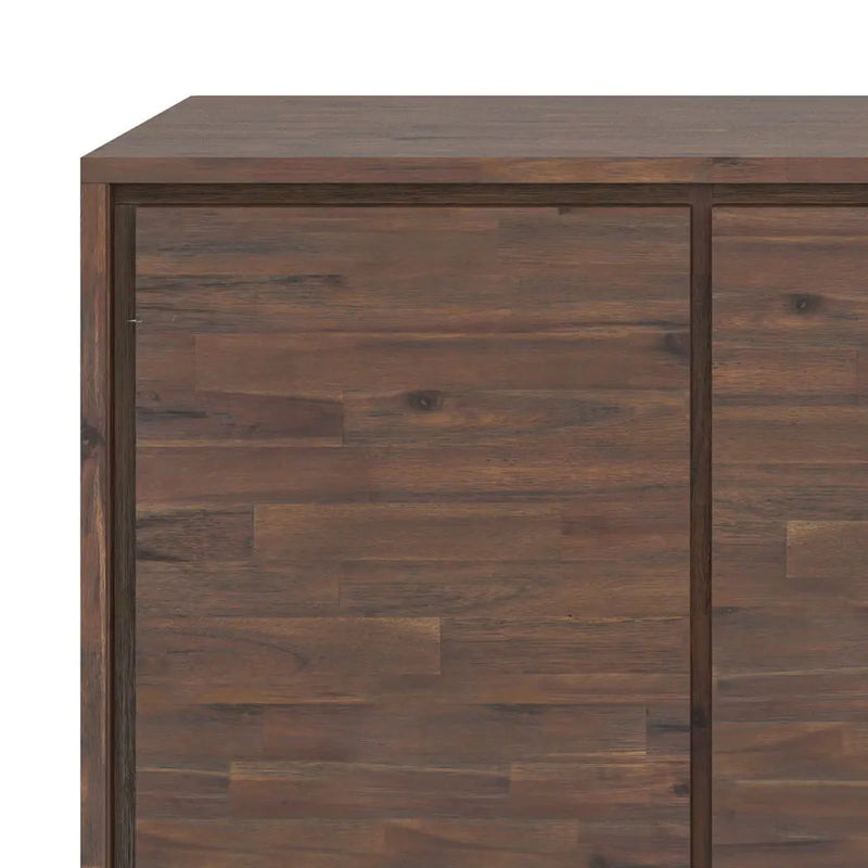 Lowry - Large 4 Door Sideboard Buffet - Distressed Charcoal Brown by HouseOfZazla