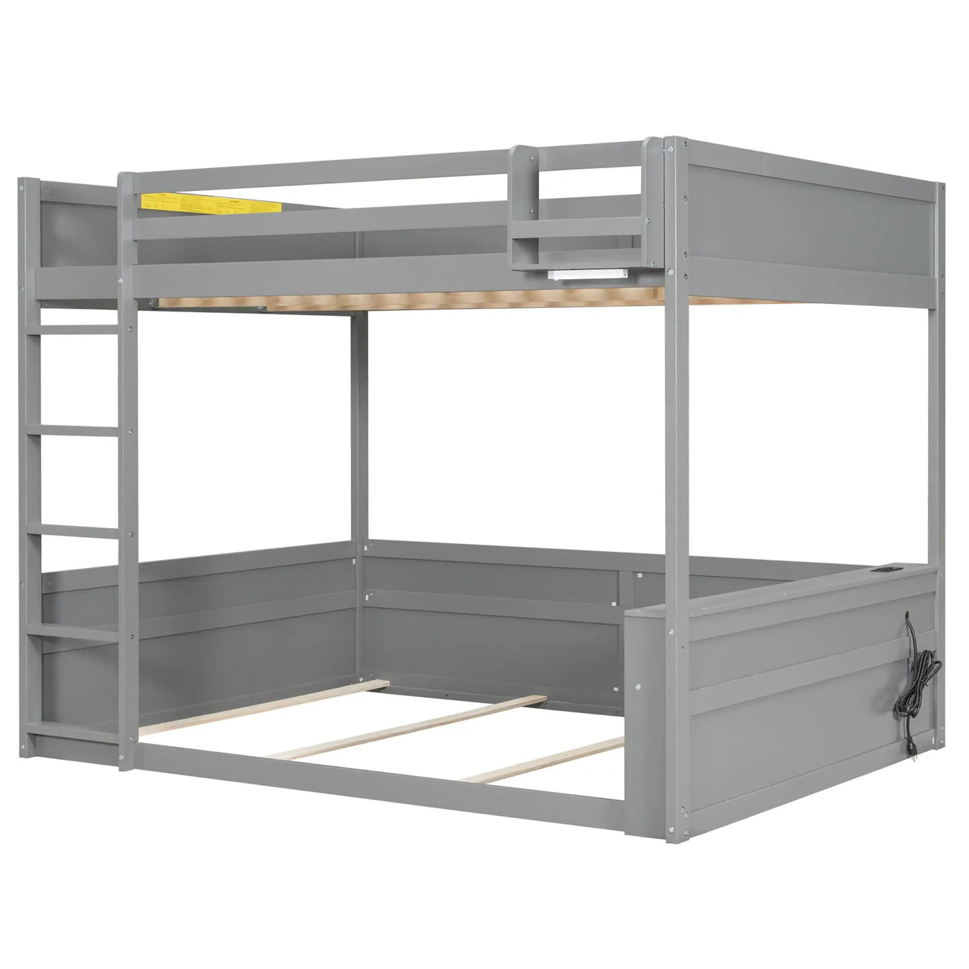Bunk Bed With Built In Shelves, Storage Box, LED Light And USB Charging Station by HouseOfZazla