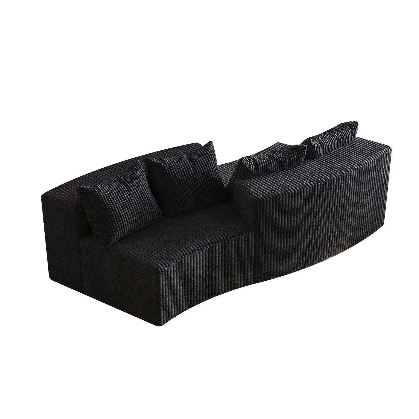 Curved Sectional Sofa With 4 Pillows, Modular Semi Circular Design by HouseOfZazla