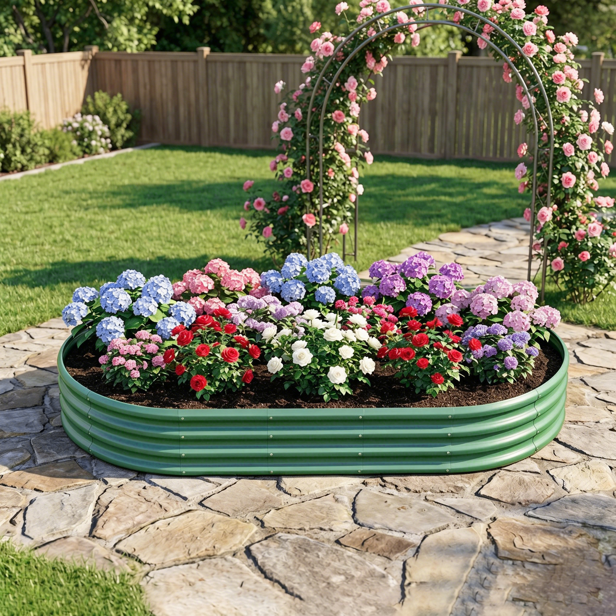 Galvanized Raised Garden Bed 8x4x1ft