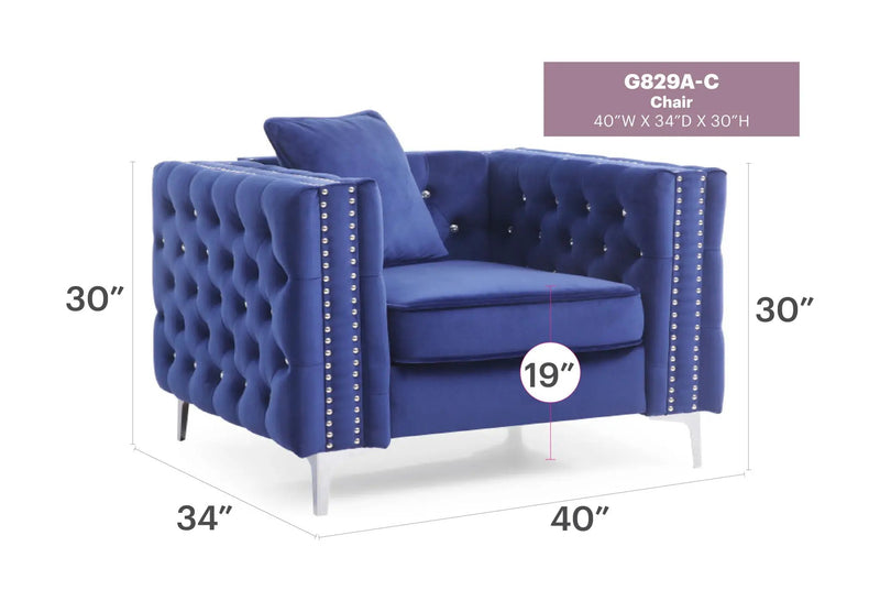 Tufted Design Chair by Unique Piece Furniture