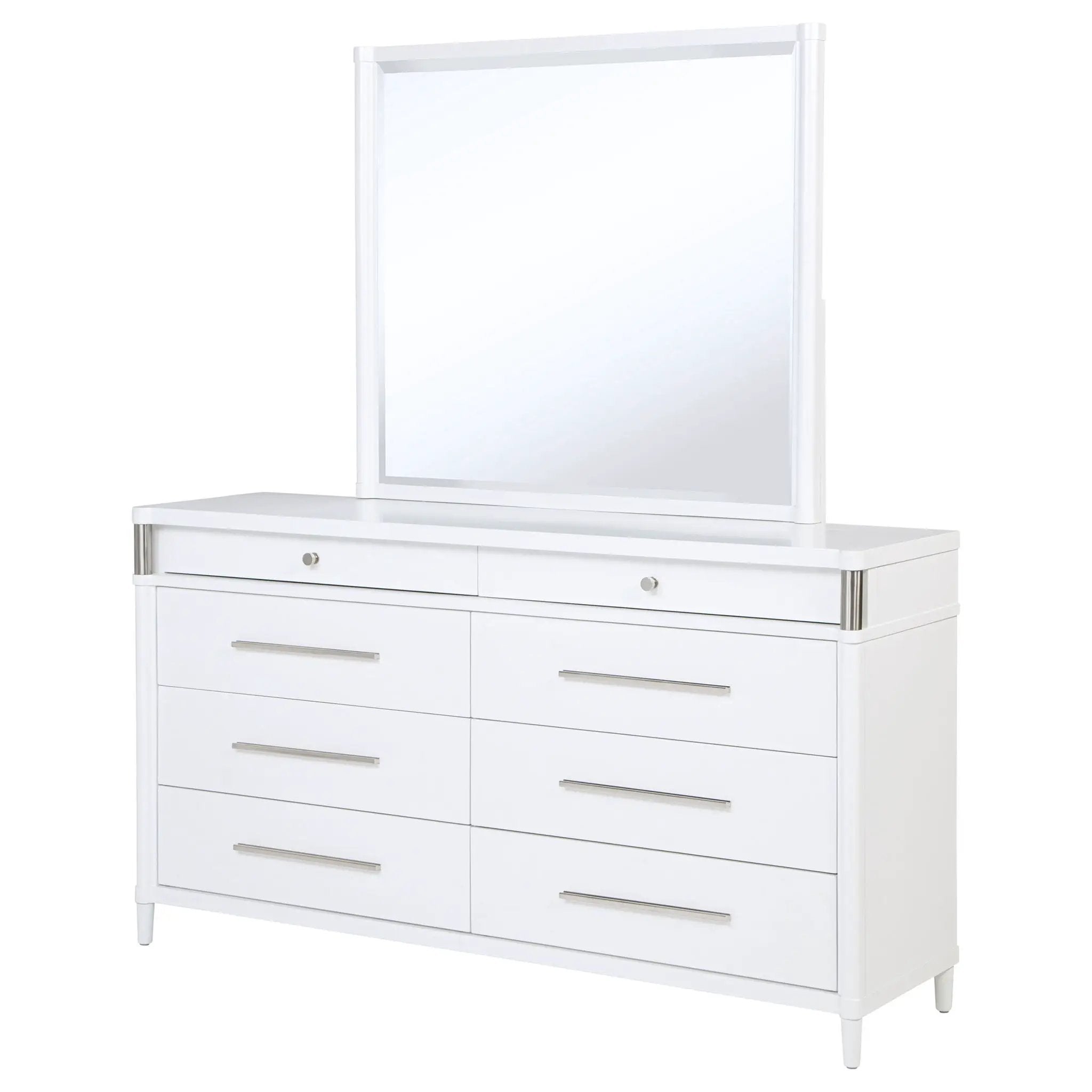 Gracemont 8-drawer Bedroom Dresser with Mirror White by Unique Piece Furniture