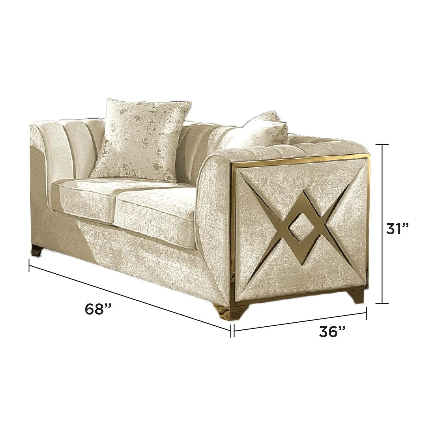 Velencia - Modern Style Loveseat by HouseOfZazla