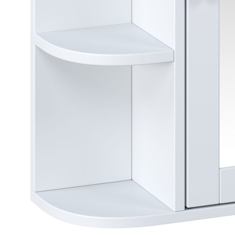 Bathroom Wall Storage Cabinet With Mirror And Adjustable Shelf, 6 Open Shelves by HouseOfZazla