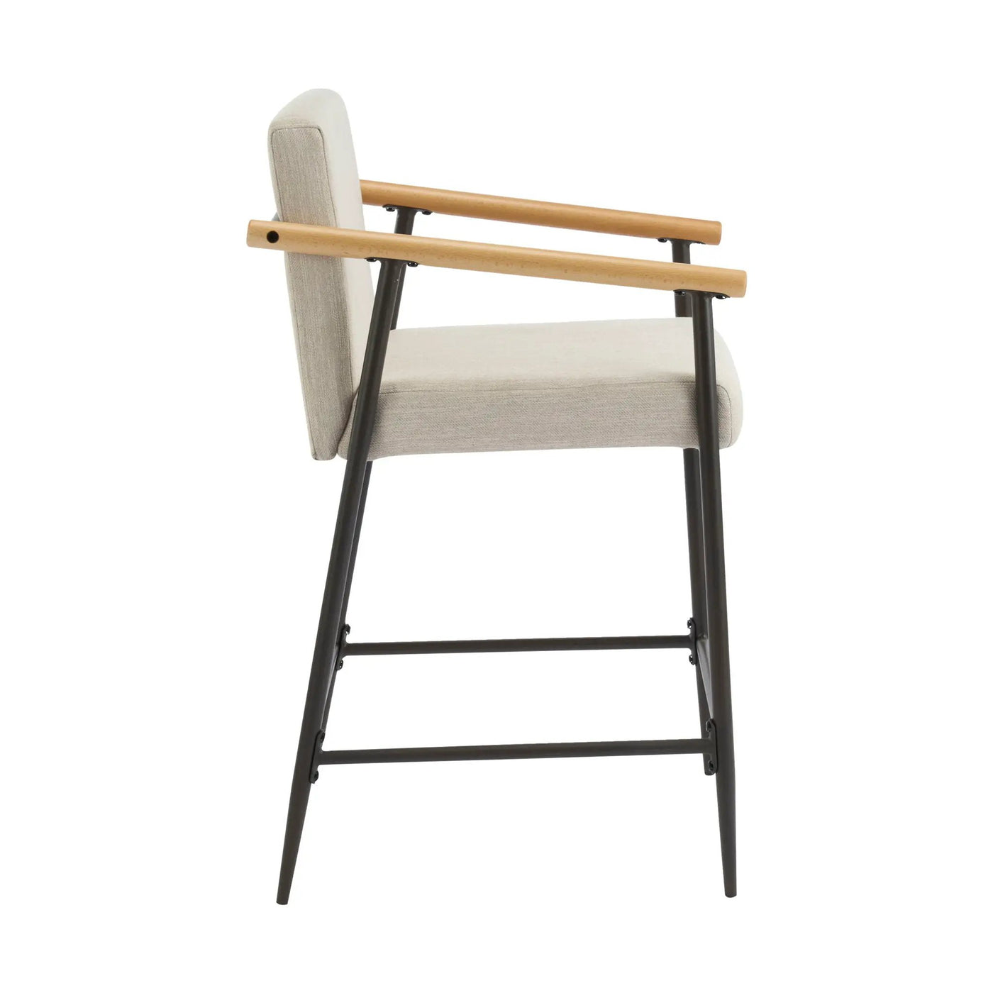 Mid Century Modern Counter Stool Set With Iron Frame by HouseOfZazla